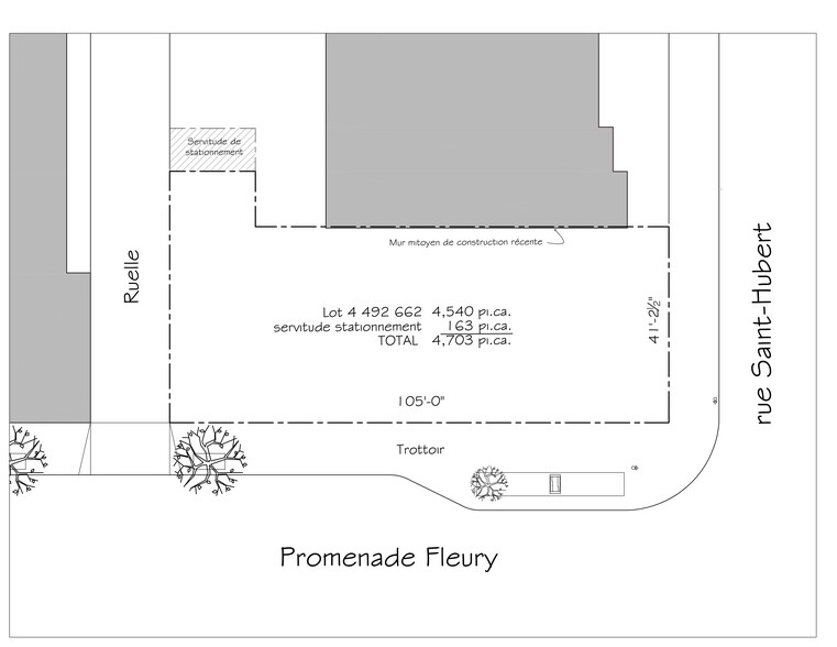 St 810 Fleury, Montréal, QC à vendre - Plan de site – Image 2 sur 2