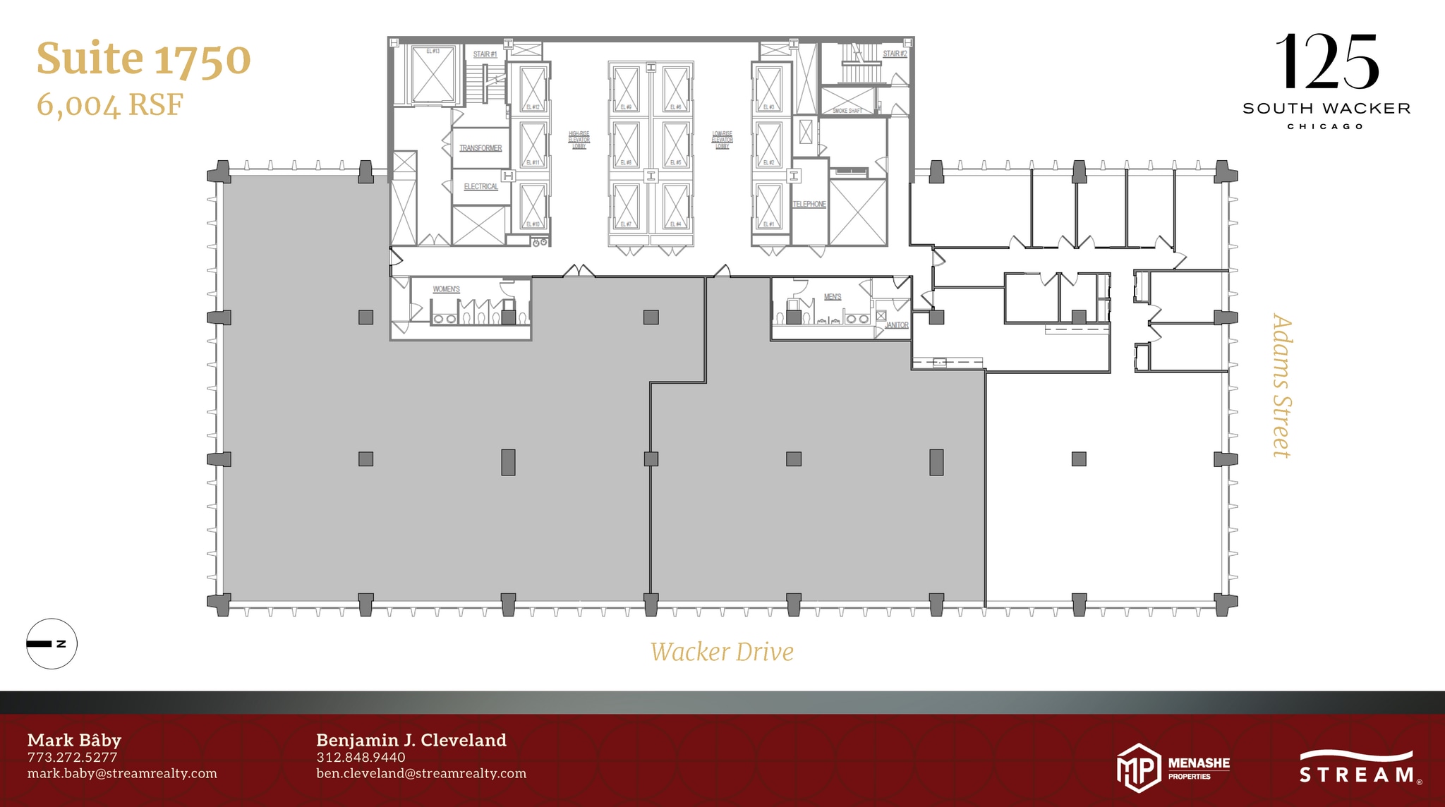 125 S Wacker Dr, Chicago, IL à louer Plan d’étage– Image 1 sur 1