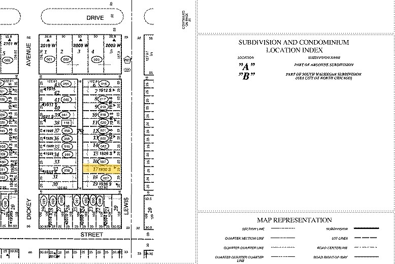 2130 Lewis Ave, North Chicago, IL à vendre - Plan cadastral – Image 2 sur 2