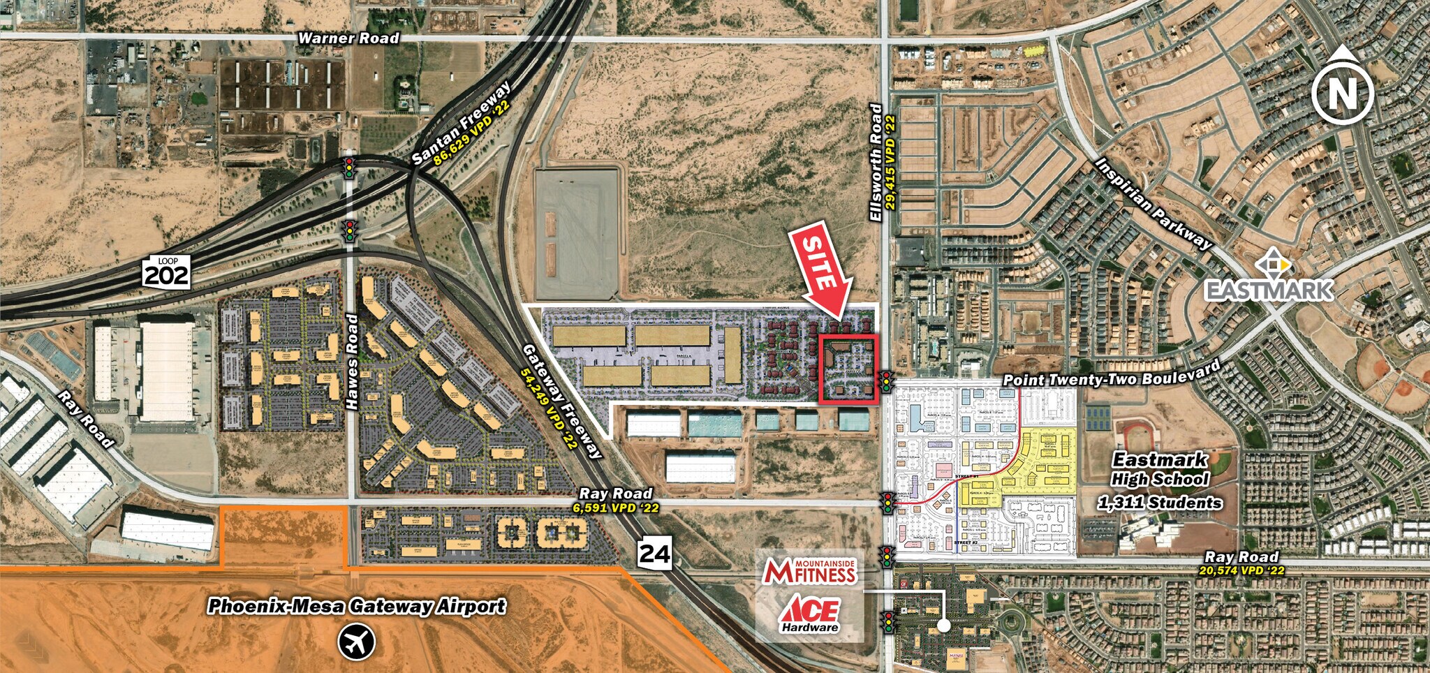 Ellsworth & Ray Rd, Mesa, AZ à louer Plan de site– Image 1 sur 2
