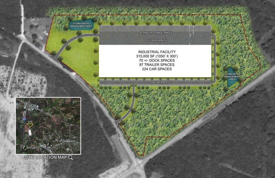 1532 Ridgeway Church Rd, Commerce, GA à louer - Plan de site – Image 2 sur 3