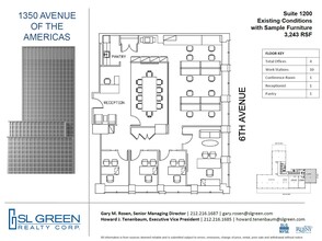 1350 Avenue of the Americas, New York, NY à louer Plan d’étage– Image 1 sur 1