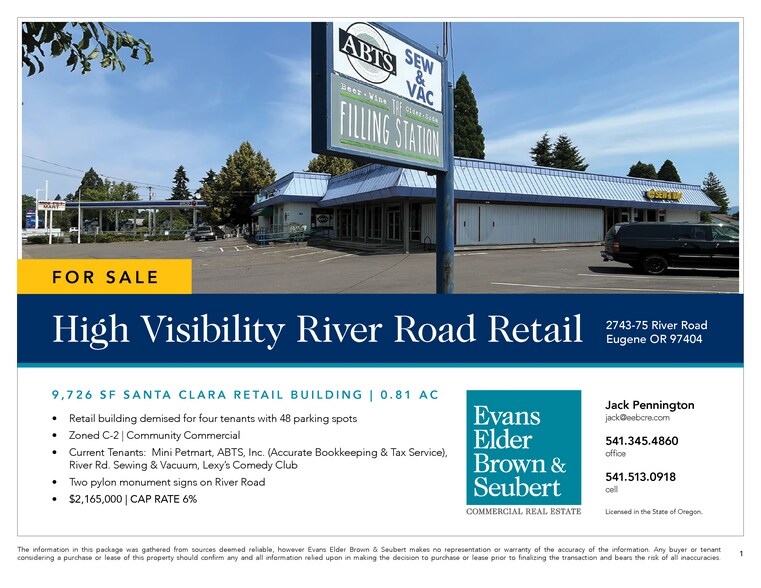 2743-2775 River Rd, Eugene, OR à vendre - Photo de l’immeuble – Image 2 sur 7