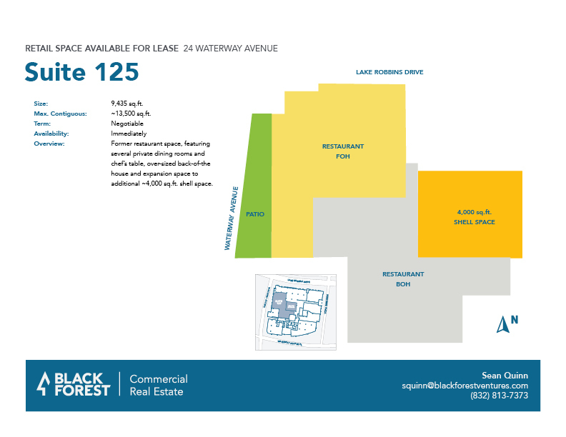 24 Waterway Ave, The Woodlands, TX à louer Plan d’étage– Image 1 sur 4