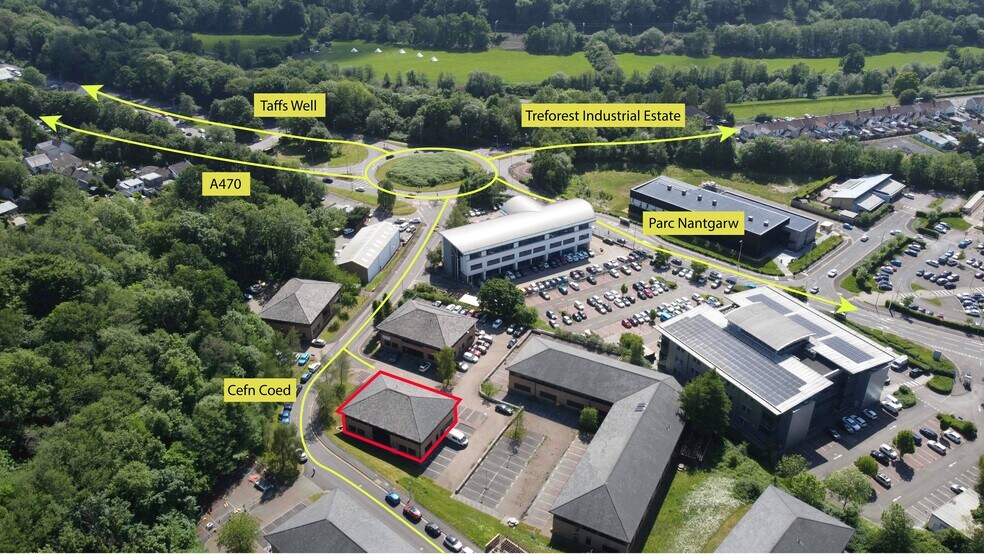 6 Cefn Coed, Taffs Well à louer - Aérien – Image 2 sur 11