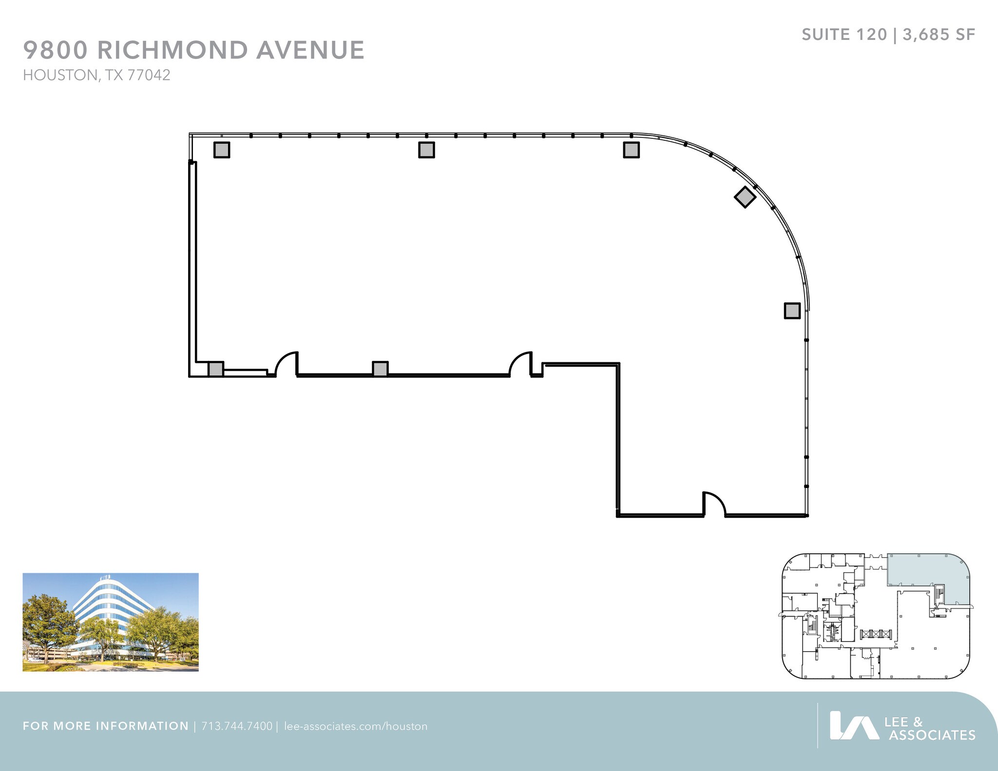9800 Richmond Ave, Houston, TX à louer Plan d’étage– Image 1 sur 2