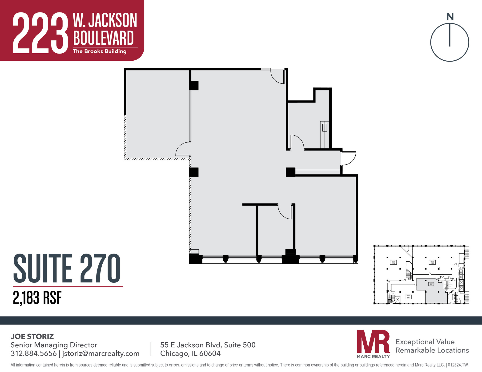 223 W Jackson Blvd, Chicago, IL à louer Plan d’étage– Image 1 sur 1