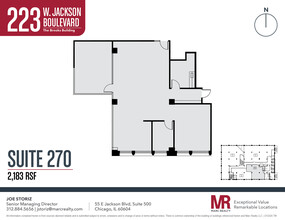 223 W Jackson Blvd, Chicago, IL à louer Plan d’étage– Image 1 sur 1