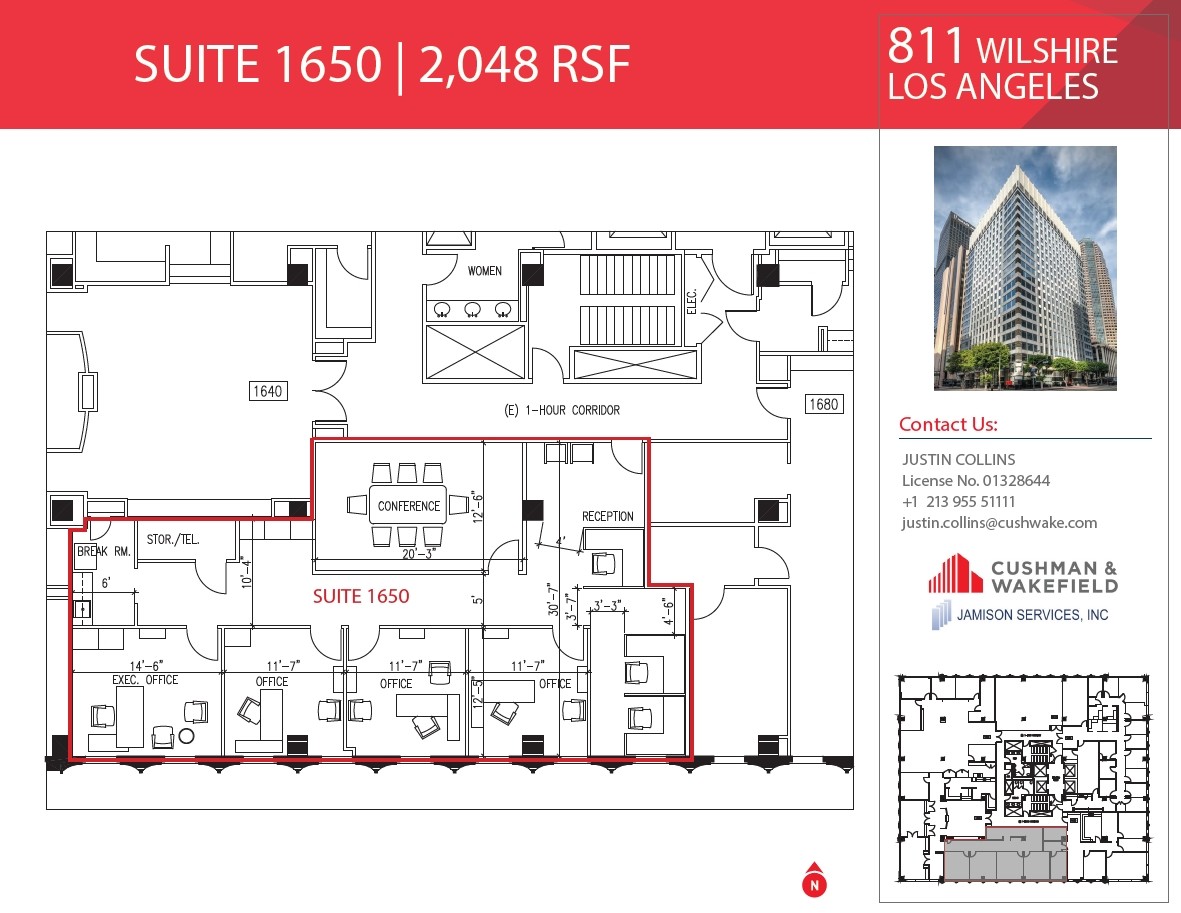 811 Wilshire Blvd, Los Angeles, CA à louer Plan d’étage– Image 1 sur 1