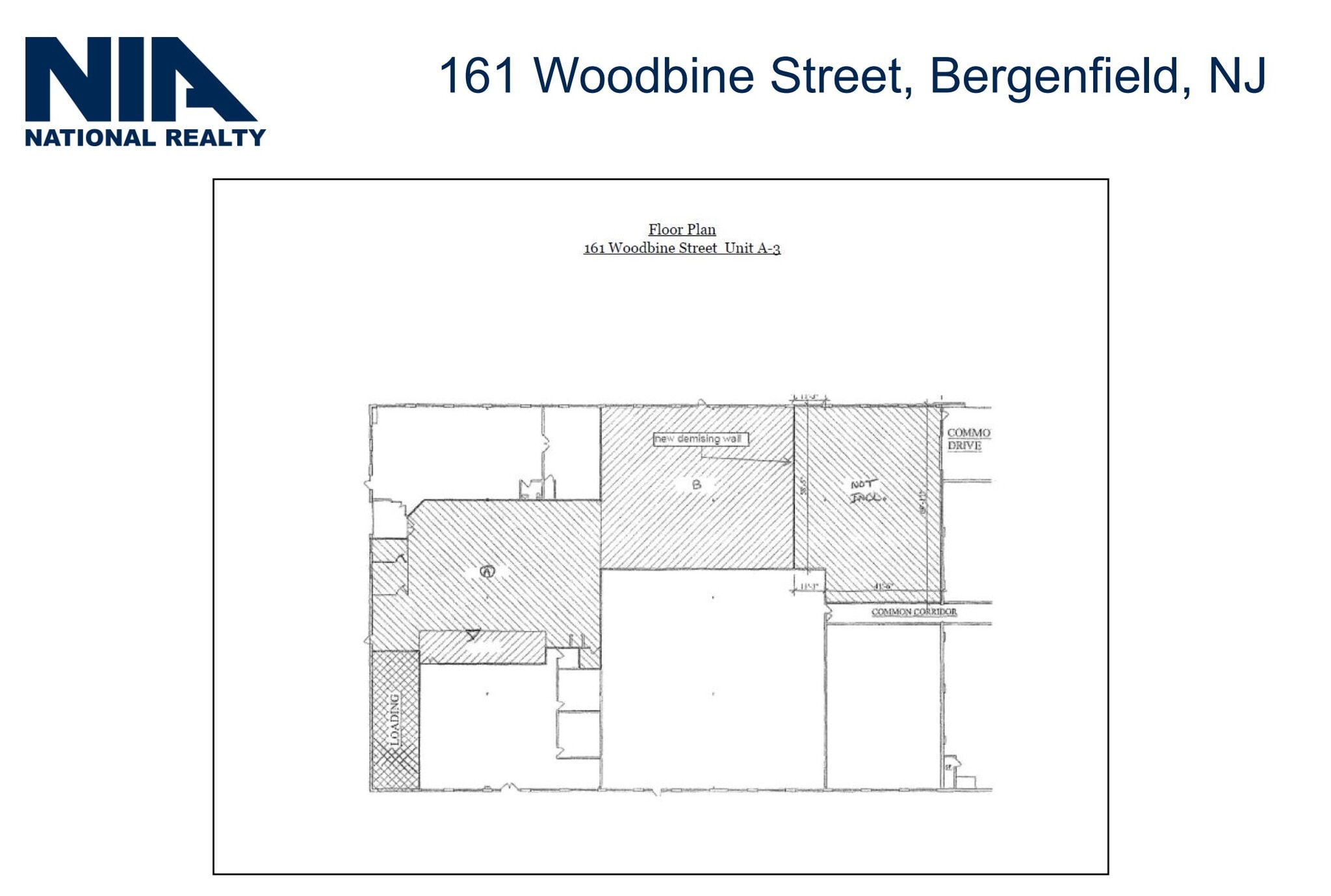 161 Woodbine St, Bergenfield, NJ à louer Plan d’étage– Image 1 sur 1