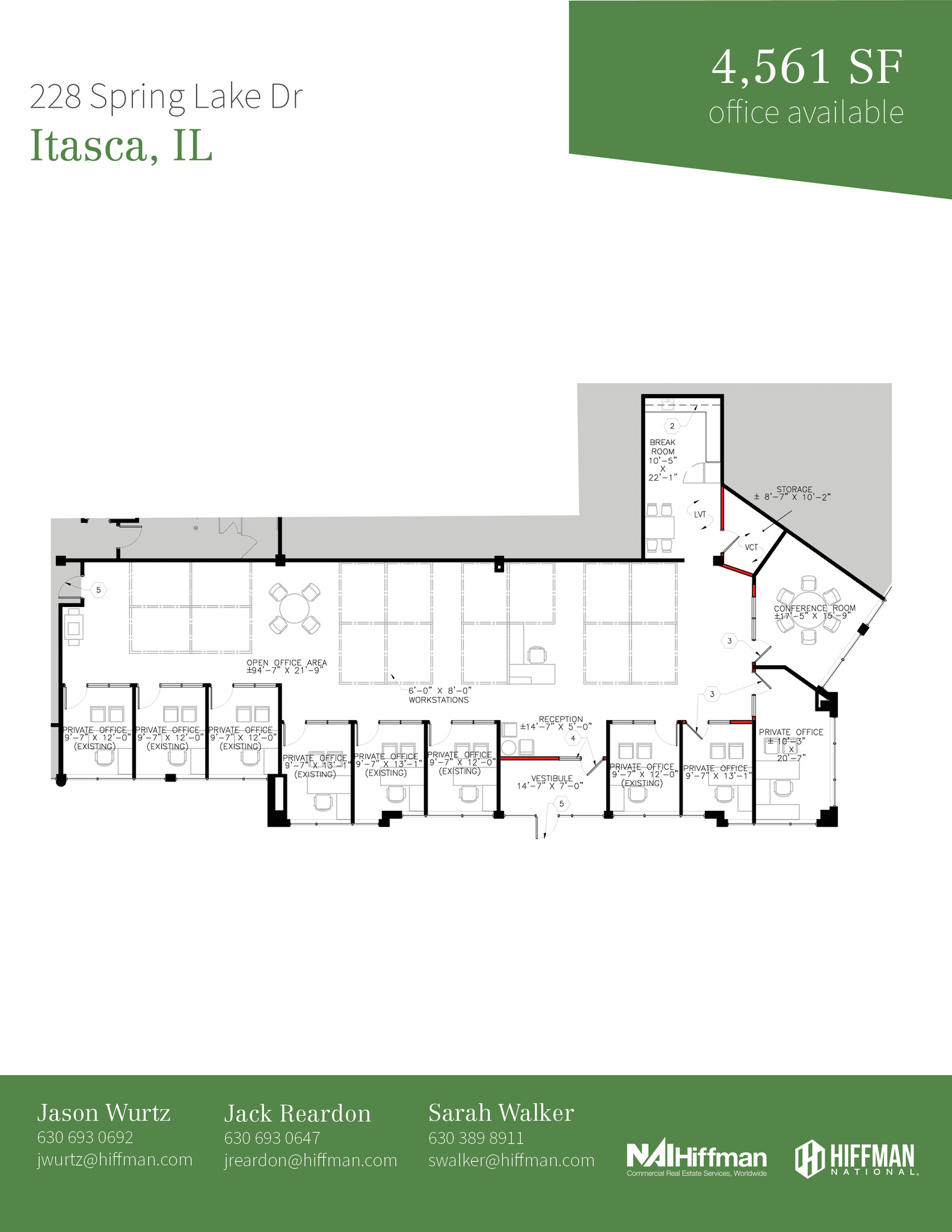 1091-1099 W Hawthorn Dr, Itasca, IL à louer Plan d’étage– Image 1 sur 1