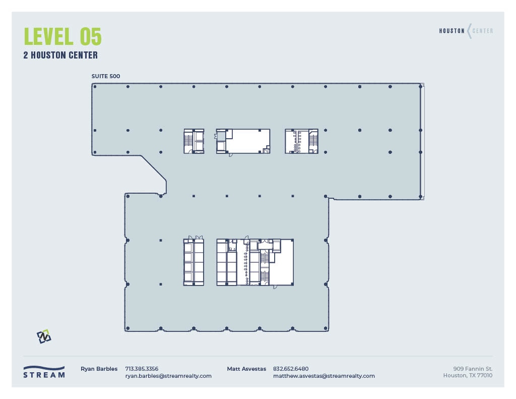 909 Fannin St, Houston, TX à louer Plan d’étage– Image 1 sur 1