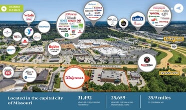 3740 W Truman Blvd, Jefferson City, MO - Vue aérienne  vue de carte