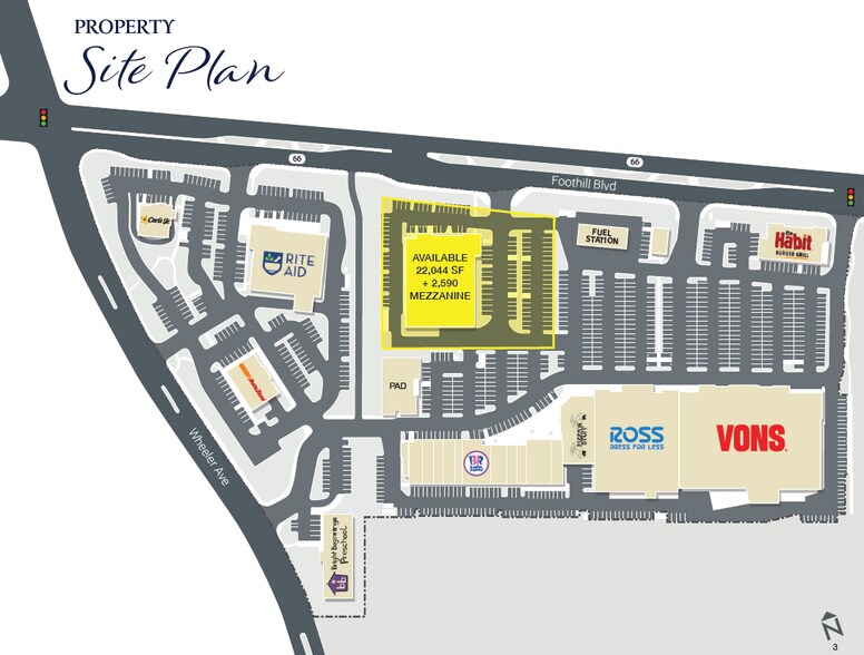 1504-1600 Foothill Blvd, La Verne, CA à louer - Plan de site – Image 3 sur 4
