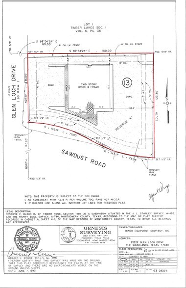 25222 Glen Loch Dr, Spring, TX à vendre - Plan cadastral – Image 3 sur 4