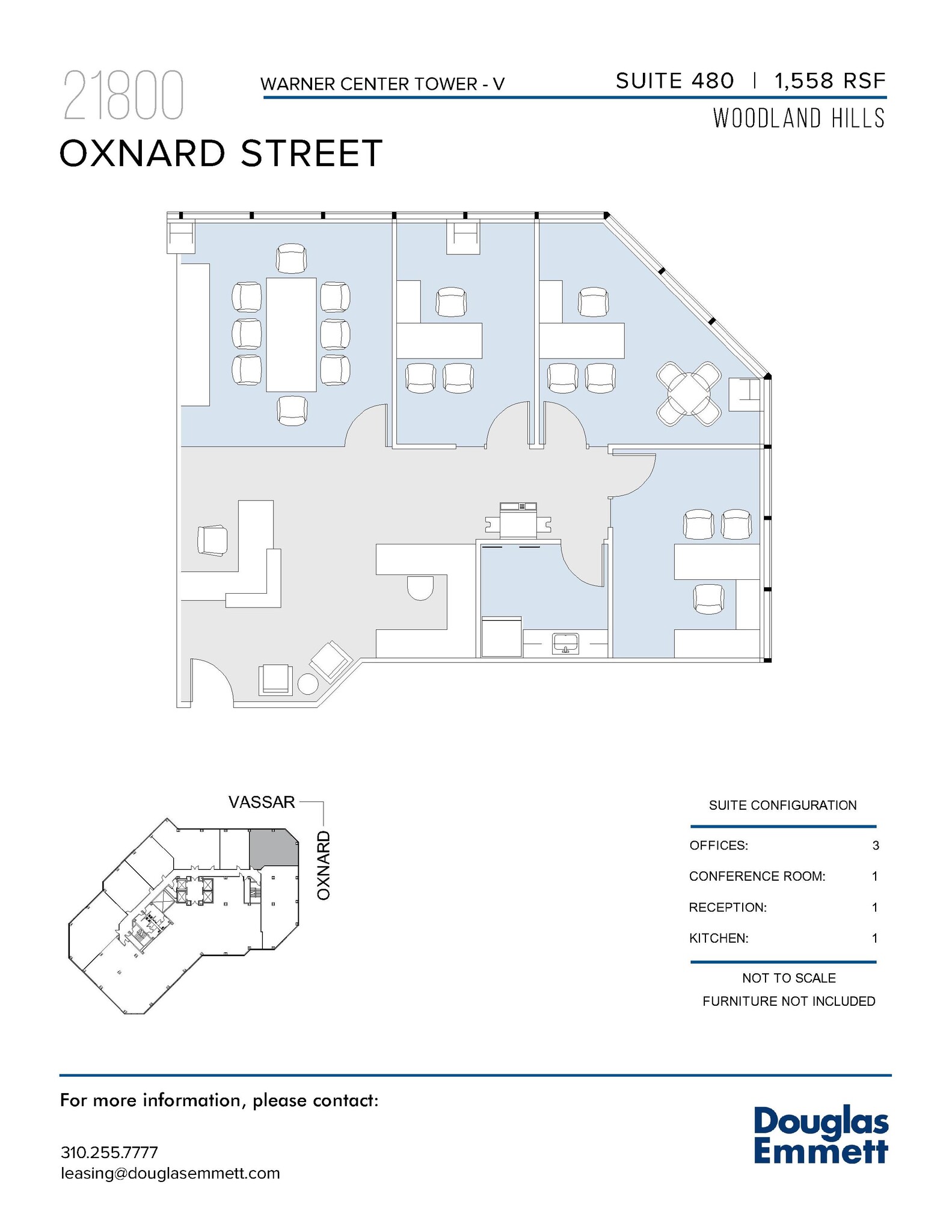 21800 Oxnard St, Woodland Hills, CA à louer Plan d’étage– Image 1 sur 1