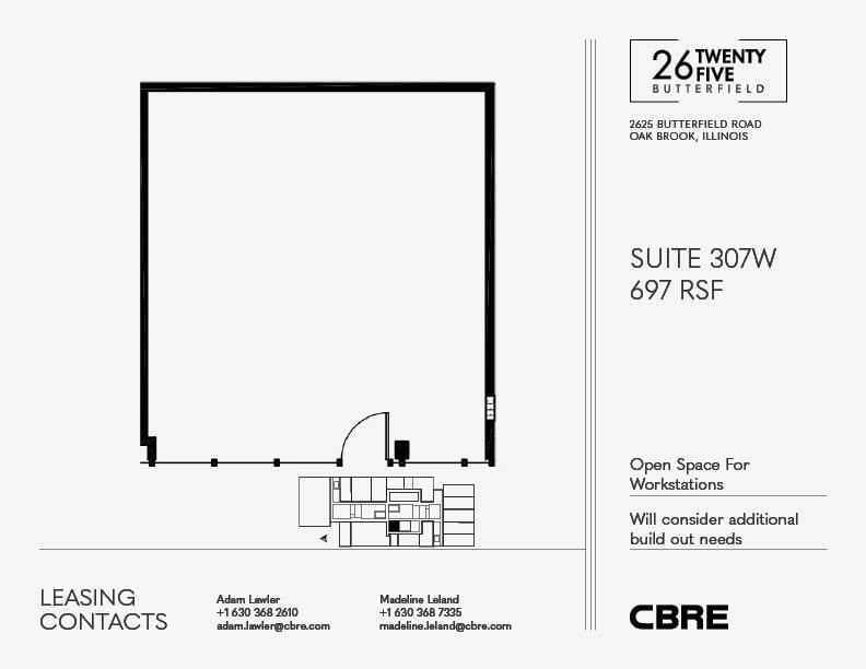 2625 Butterfield Rd, Oak Brook, IL à louer Plan d’étage– Image 1 sur 1
