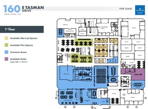 160 E Tasman Dr, San Jose, CA à louer Plan d’étage– Image 2 sur 2