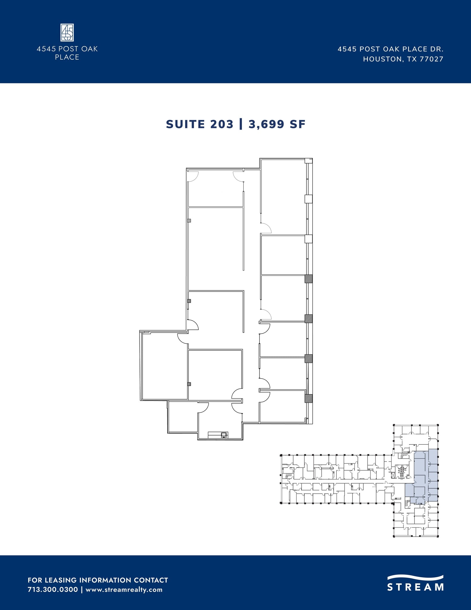 4545 Post Oak Pl, Houston, TX à louer Plan d’étage– Image 1 sur 1