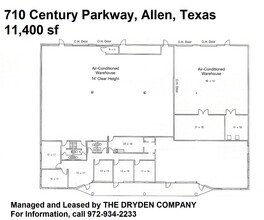 710 Century Pky, Allen, TX à louer Plan d’étage– Image 1 sur 1