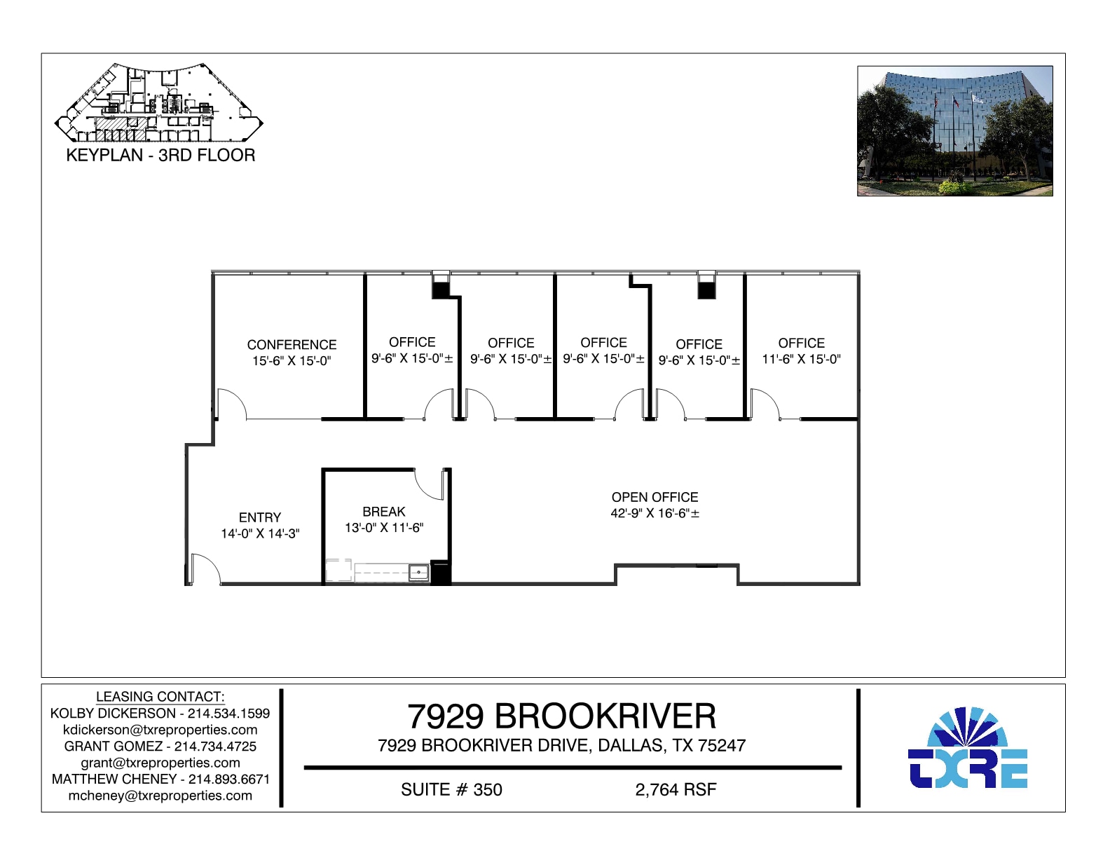 7929 Brookriver Dr, Dallas, TX à louer Plan d’étage– Image 1 sur 1