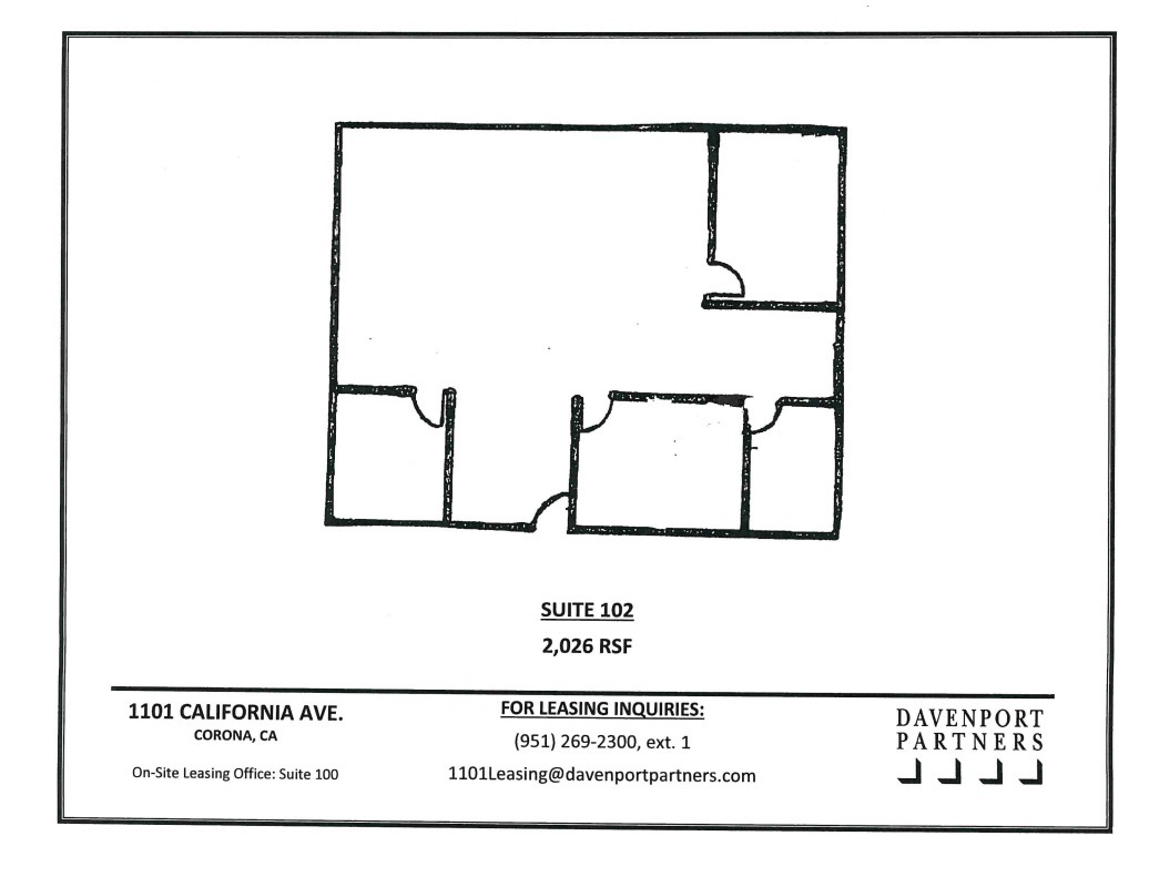 1101 California Ave, Corona, CA à louer Plan d’étage– Image 1 sur 1