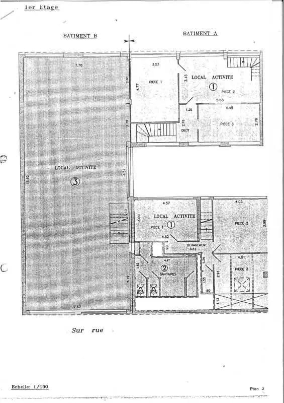 9-11 Rue Louvain, Courbevoie, HDS 92400 - Lot 001 -  - Plan d’étage - Image 1 of 2