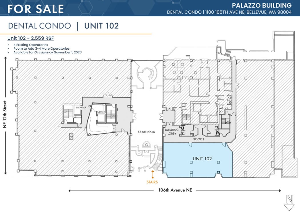 1100-1160 106th Ave NE, Bellevue, WA 98004 - Lot 102 - - Plan d’étage - Image 2 of 7