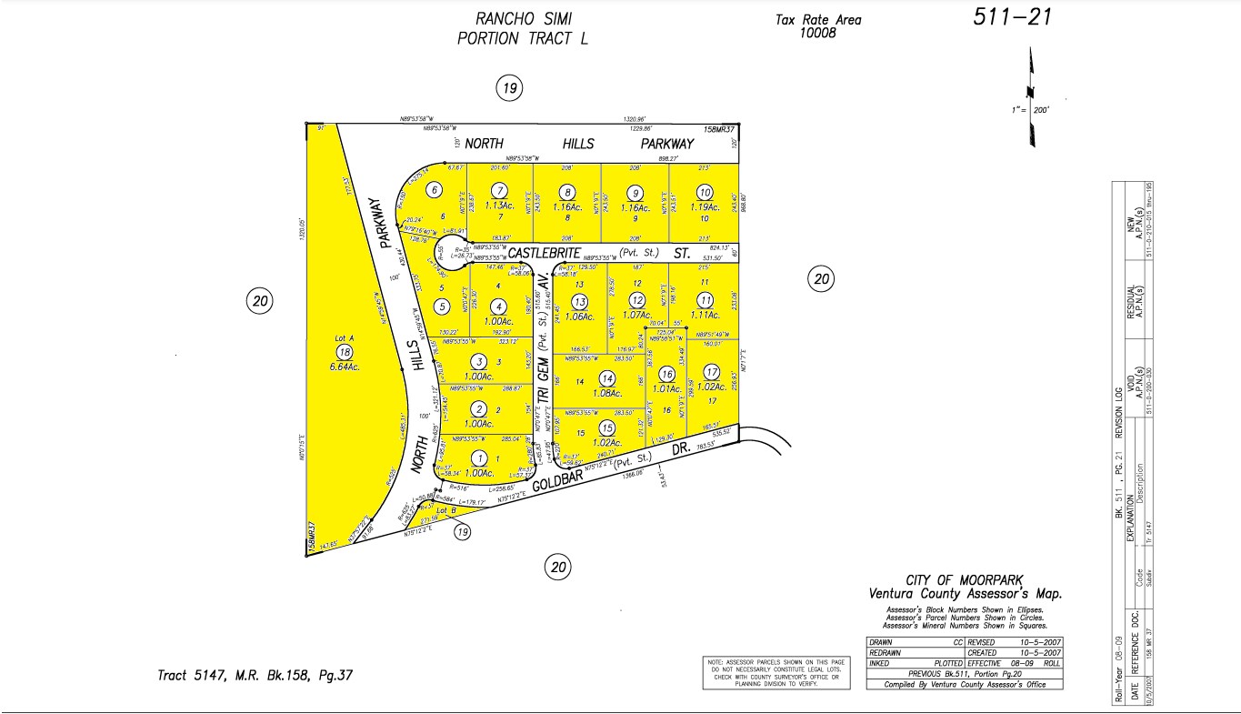 Gabbert Rd, Moorpark, CA à vendre Plan cadastral– Image 1 sur 3