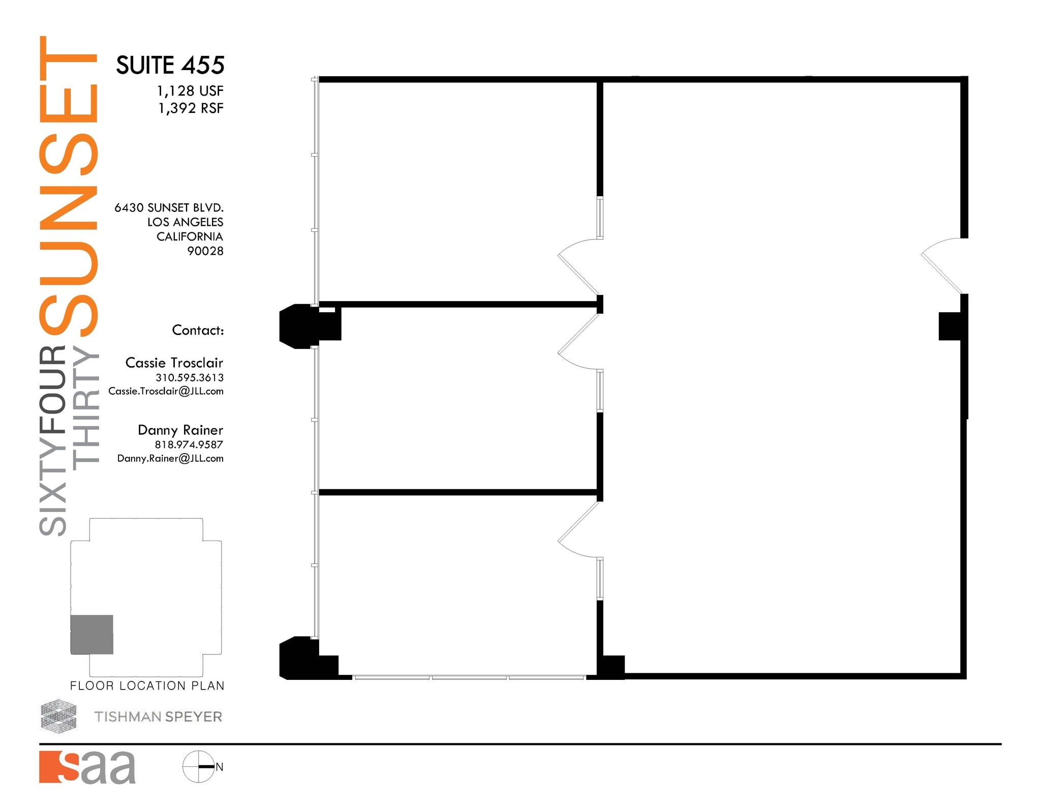 6430 W Sunset Blvd, Los Angeles, CA à louer Plan d’étage– Image 1 sur 1