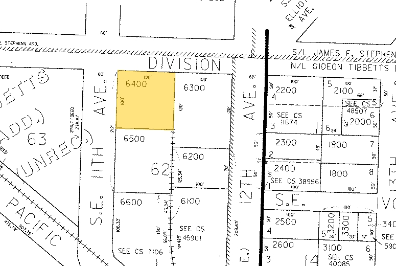 1100 SE Division St, Portland, OR à louer - Plan cadastral – Image 2 sur 7