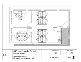 445 N Wells St, Chicago, IL à louer Plan d’étage– Image 1 sur 7
