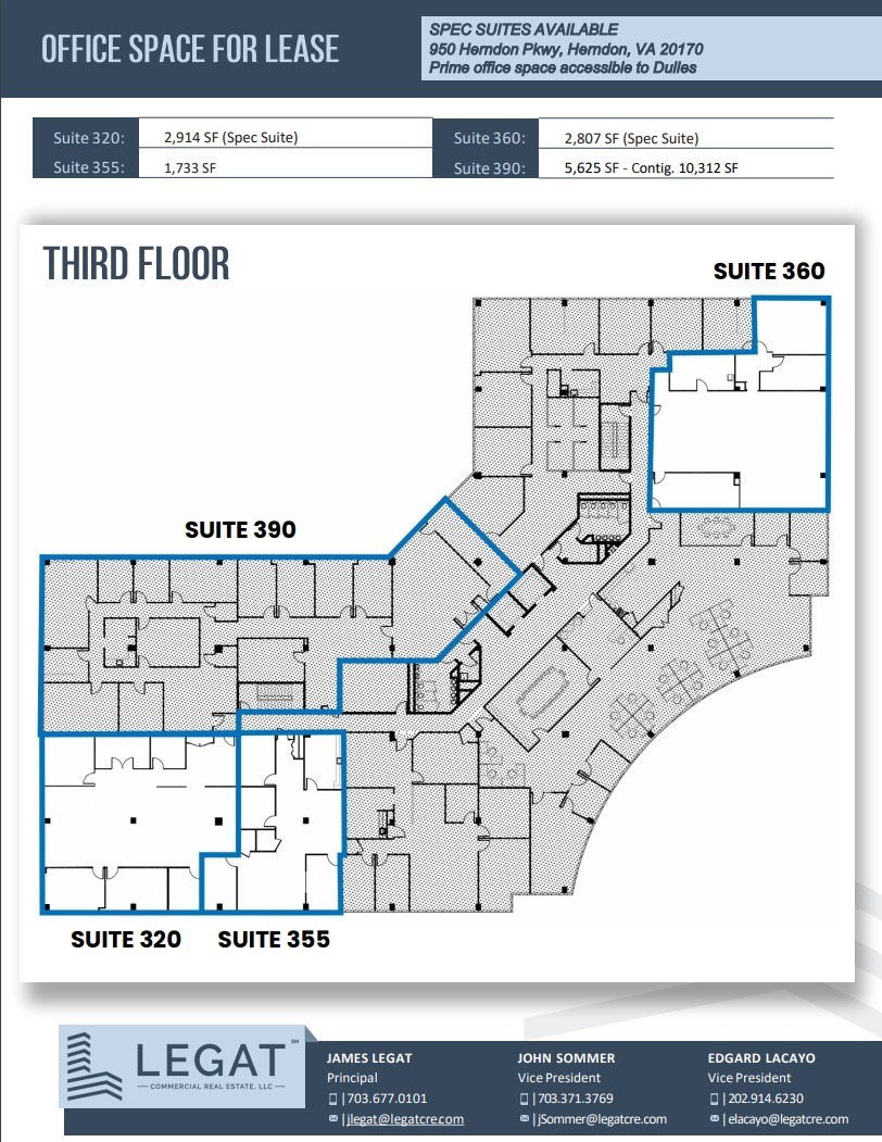 950 Herndon Pkwy, Herndon, VA à louer Plan d’étage– Image 1 sur 1