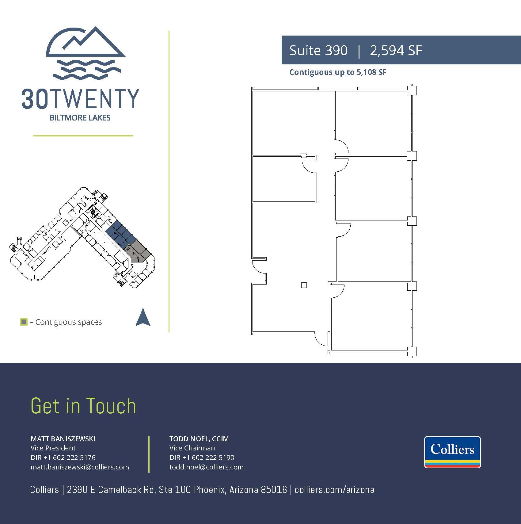 3020 E Camelback Rd, Phoenix, AZ à louer Plan d’étage– Image 1 sur 2