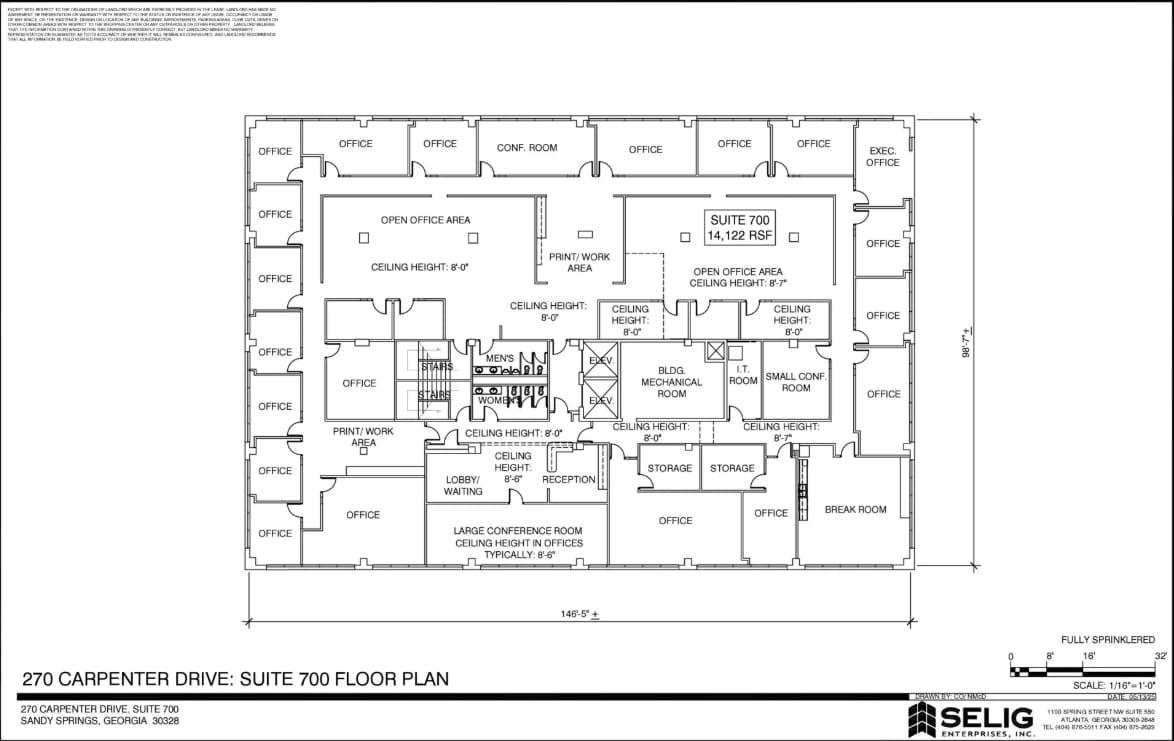 270 Carpenter Dr NE, Sandy Springs, GA à louer Plan d’étage– Image 1 sur 1