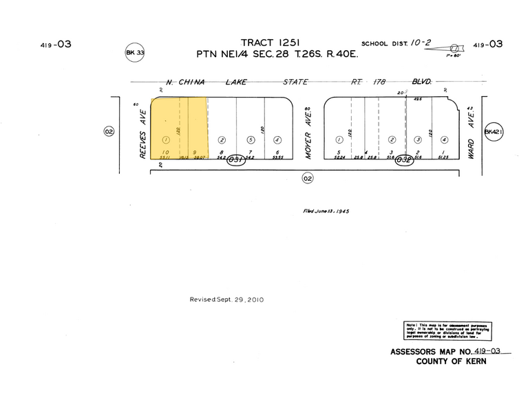 1337 N China Lake Blvd, Ridgecrest, CA à vendre - Plan cadastral – Image 2 sur 4