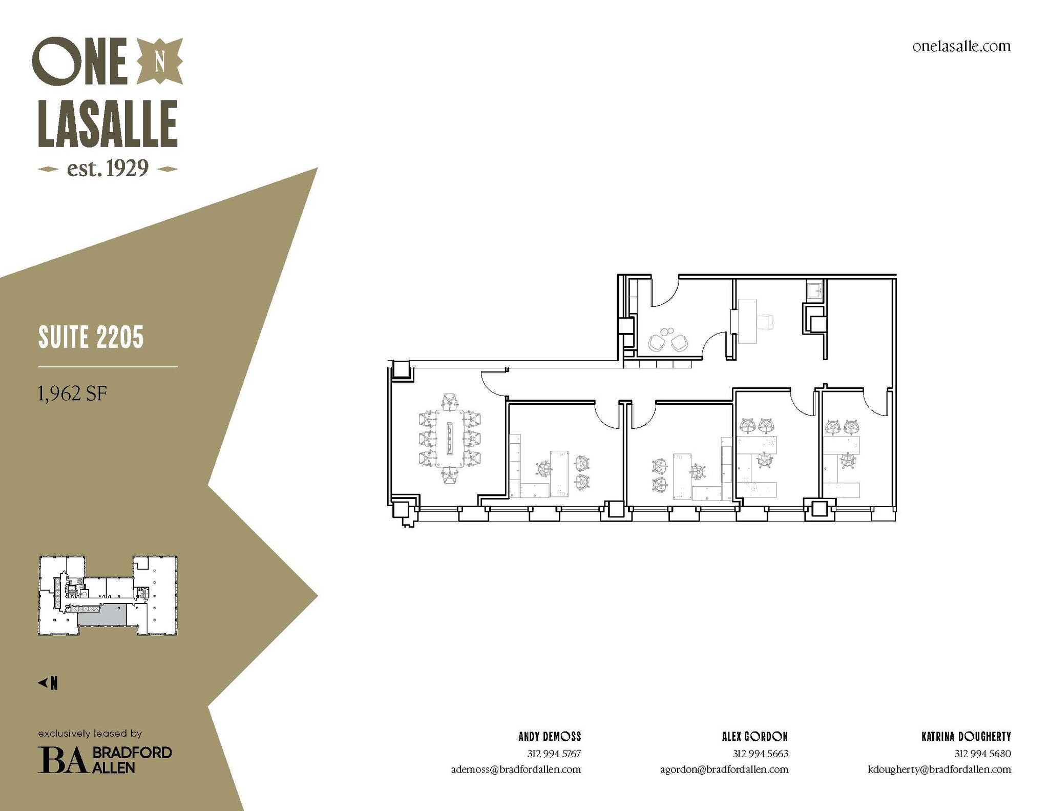 1 N La Salle St, Chicago, IL à louer Plan d’étage– Image 1 sur 1