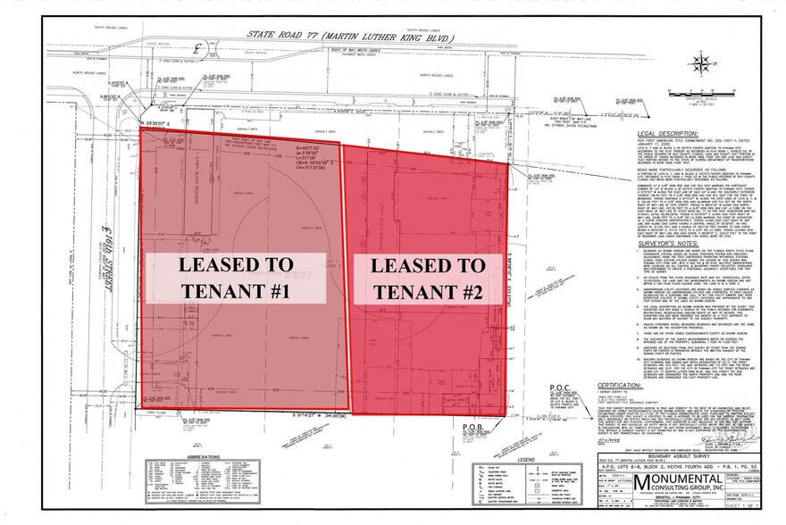 1602 Martin Luther King Jr Blvd, Panama City, FL à vendre - Plan cadastral – Image 2 sur 2