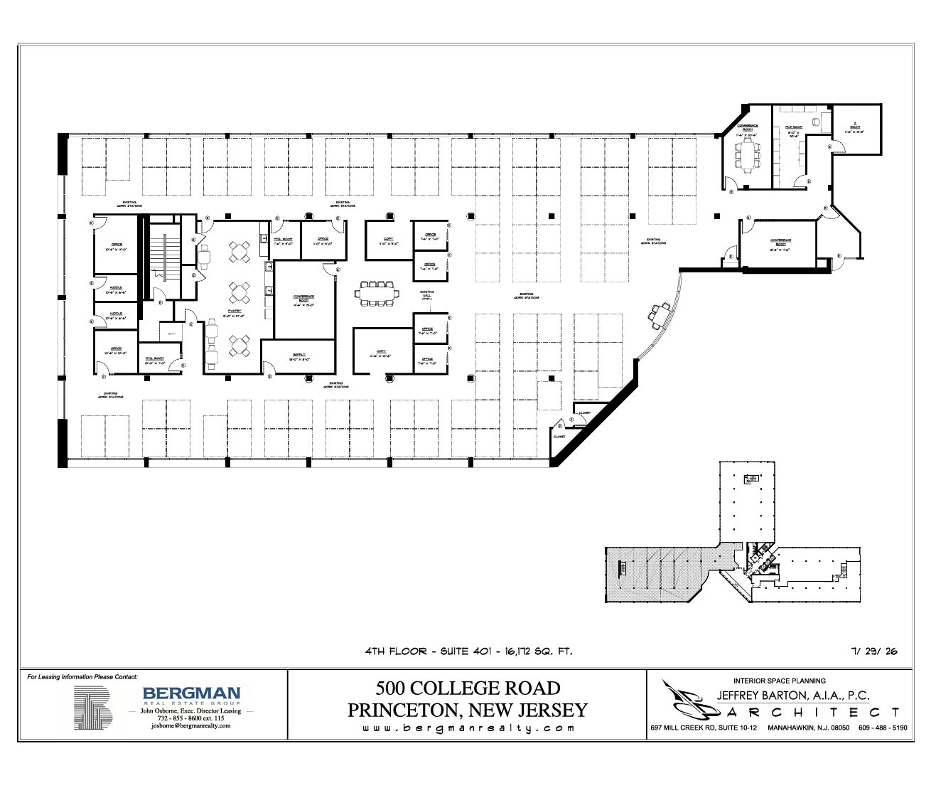 500 College Rd E, Princeton, NJ à louer Plan d’étage– Image 1 sur 1