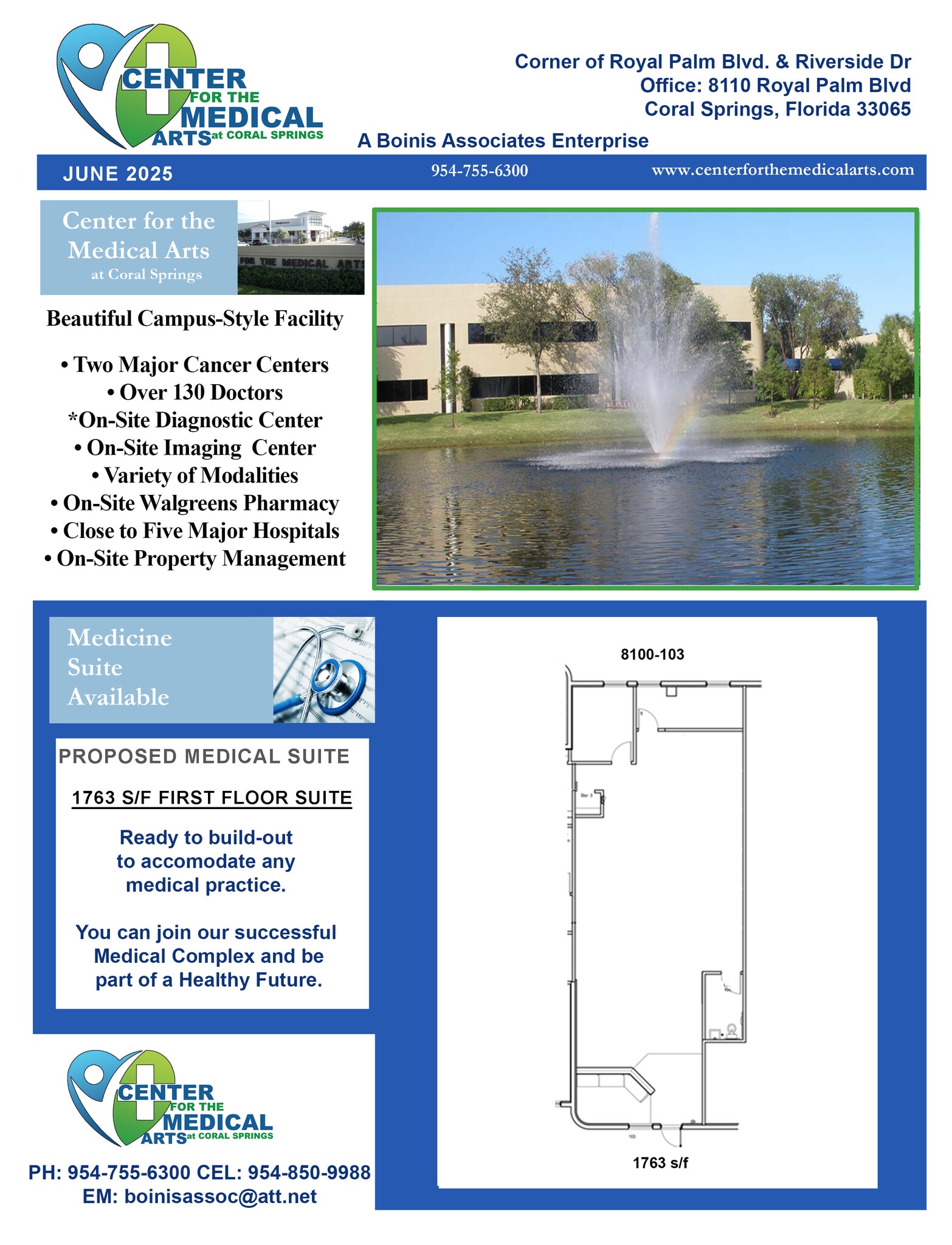 8100-8110 Royal Palm Blvd, Coral Springs, FL à louer Plan d’étage– Image 1 sur 1