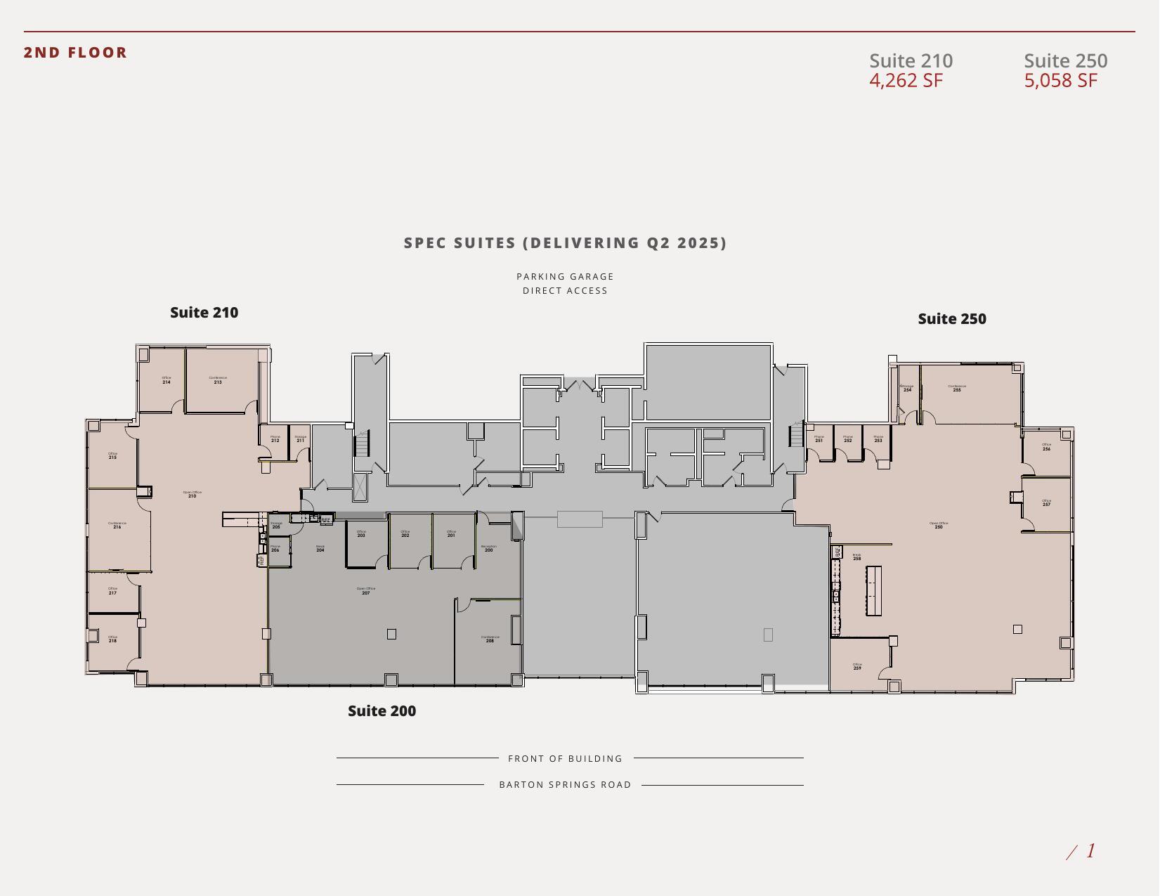 811 Barton Springs Rd, Austin, TX à louer Plan d’étage– Image 1 sur 1