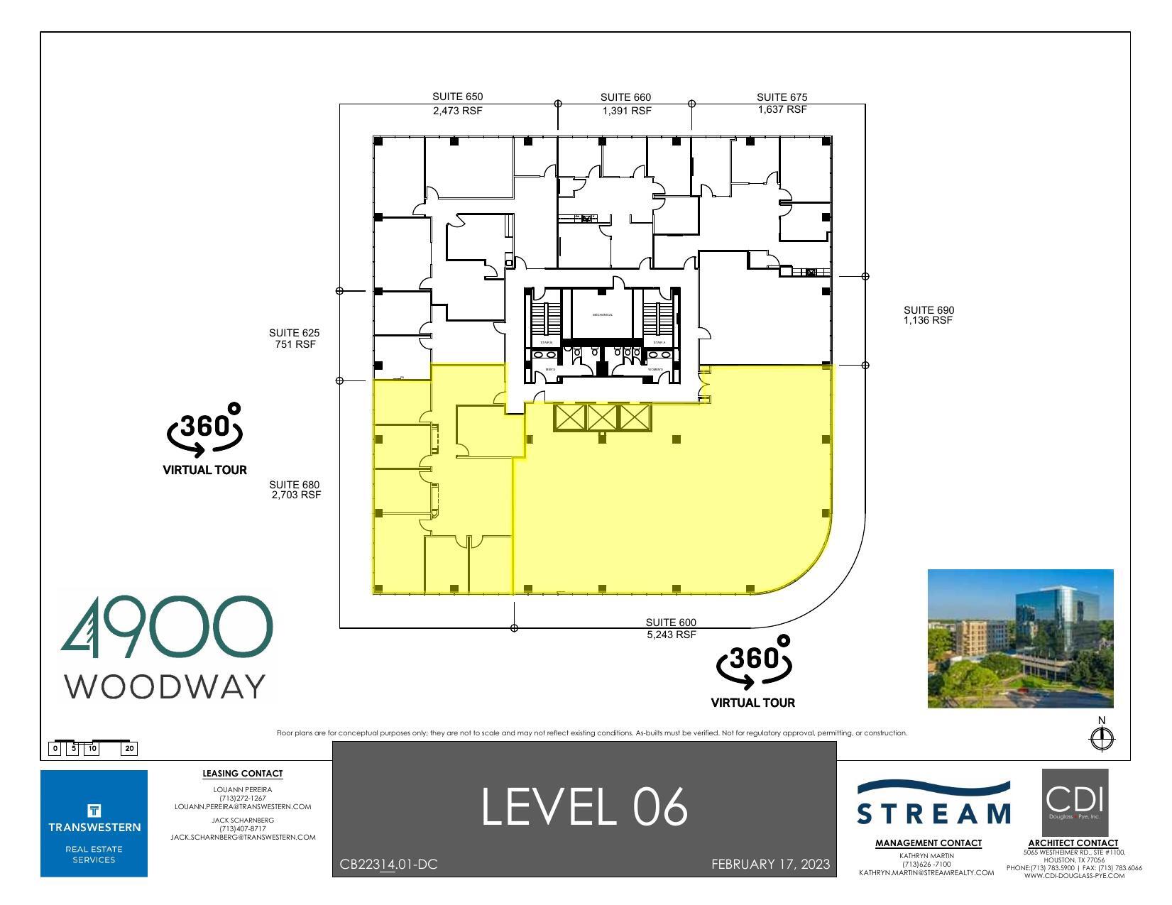 4900 Woodway Dr, Houston, TX à louer Plan d’étage– Image 1 sur 1