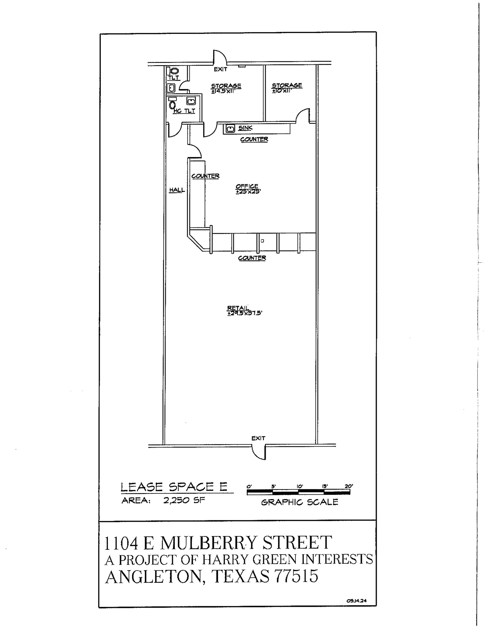 1100-1116 E Mulberry St, Angleton, TX à louer Plan de site– Image 1 sur 1
