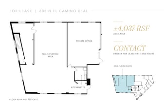 608 N El Camino Real, San Mateo, CA à louer Plan d’étage– Image 1 sur 1