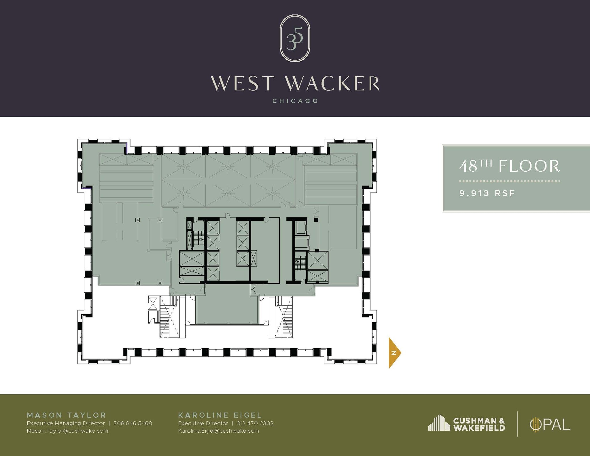 35 W Wacker Dr, Chicago, IL à louer Plan d’étage– Image 1 sur 1