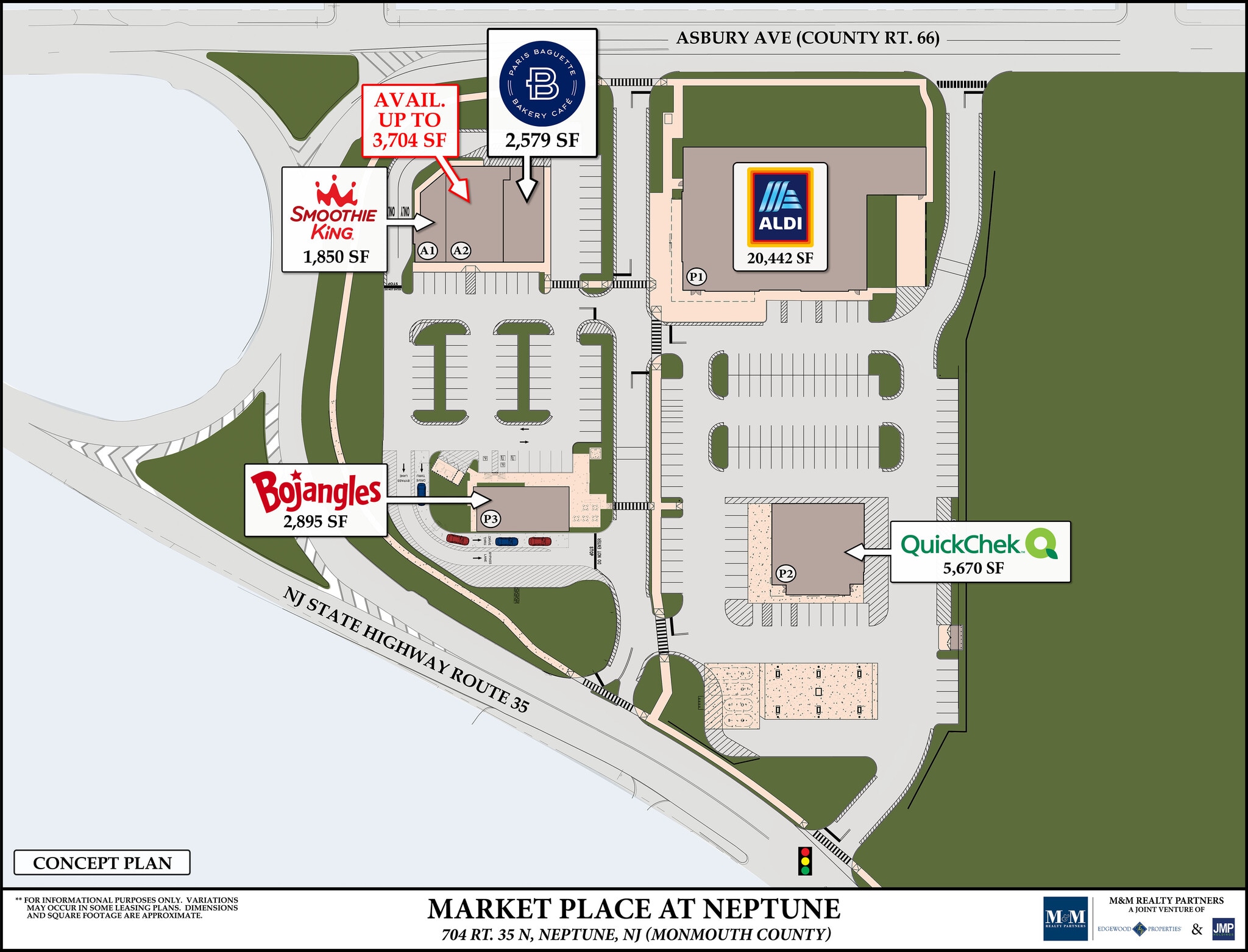 704 State Route 35 N, Neptune City, NJ à louer Plan de site– Image 1 sur 1