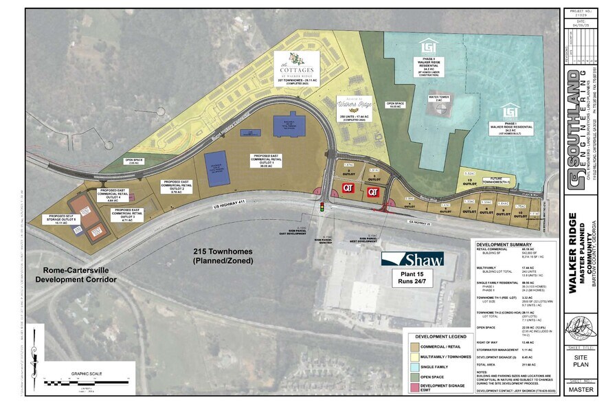 Intersection of 411 & Burnt Hickory Connector, Cartersville, GA à vendre - Photo de l’immeuble – Image 1 sur 60