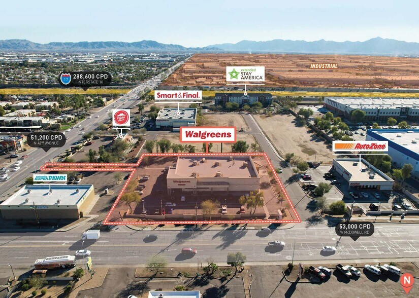 4315 W McDowell Rd, Phoenix, AZ à vendre - Aérien – Image 3 sur 8