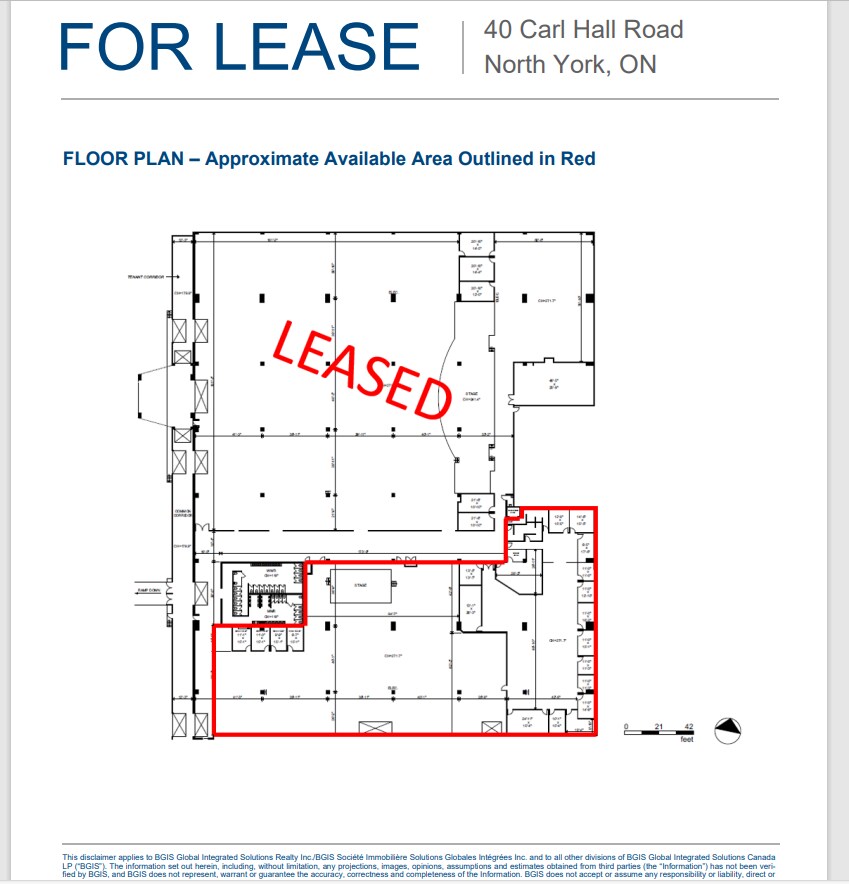40 Carl Hall Rd, Toronto, ON à louer Plan d’étage– Image 1 sur 1