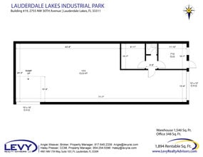 2696 NW 31st Ave, Lauderdale Lakes, FL à louer Plan d’étage– Image 2 sur 2
